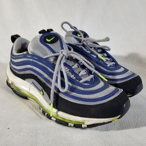 Nike Air Max 97 Women Shoes Size 9.5 Atlantic Blue Voltage Yellow DQ9131-400